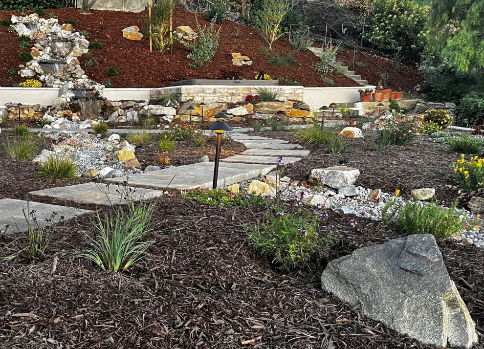 Xeriscape & Native Garden with Waterfall by My Garden: Landscape Design By Wayne - Photo 12
