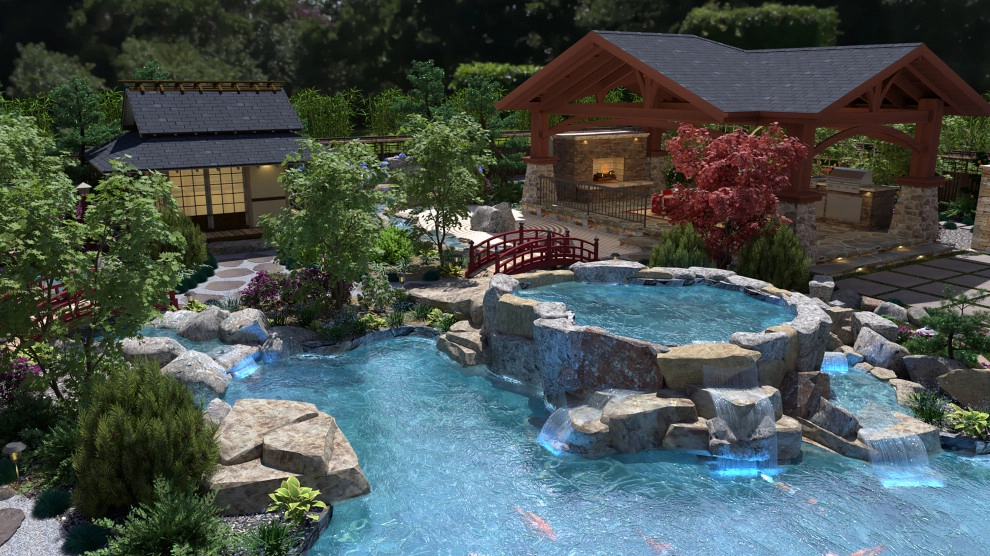 Craftsman Home with Japanese Garden by My Garden: Landscape Design By Wayne - Photo 6