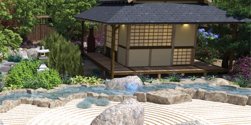 Craftsman Home with Japanese Garden by My Garden: Landscape Design By Wayne - Photo 17
