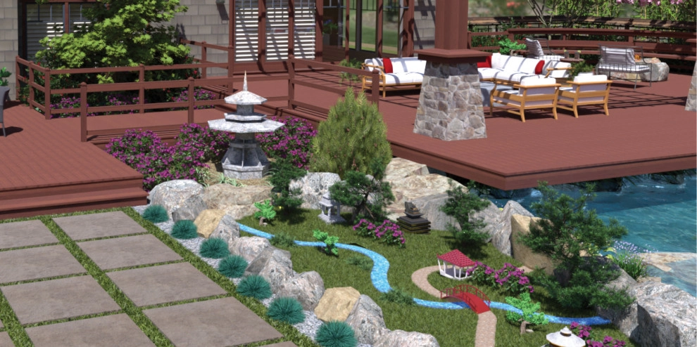 Craftsman Home with Japanese Garden by My Garden: Landscape Design By Wayne - Photo 37