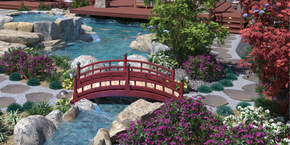 Craftsman Home with Japanese Garden by My Garden: Landscape Design By Wayne - Photo 13