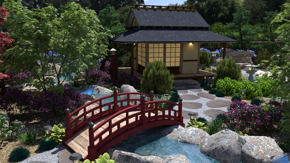 Craftsman Home with Japanese Garden by My Garden: Landscape Design By Wayne - Photo 15