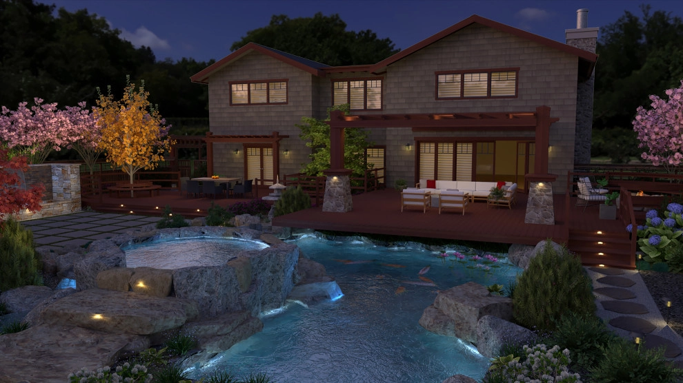 Craftsman Home with Japanese Garden by My Garden: Landscape Design By Wayne - Photo 26