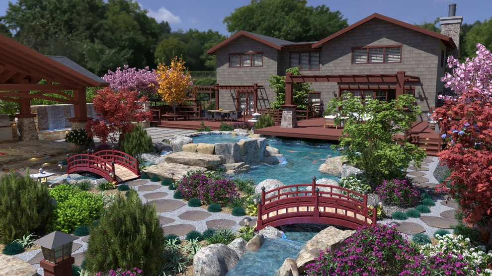 Craftsman Home with Japanese Garden by My Garden: Landscape Design By Wayne - Photo 28