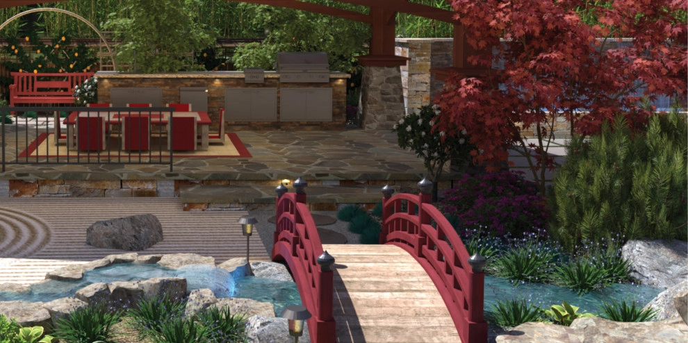 Craftsman Home with Japanese Garden by My Garden: Landscape Design By Wayne - Photo 14