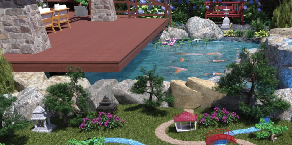 Craftsman Home with Japanese Garden by My Garden: Landscape Design By Wayne - Photo 12