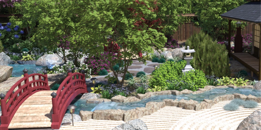Craftsman Home with Japanese Garden by My Garden: Landscape Design By Wayne - Photo 29