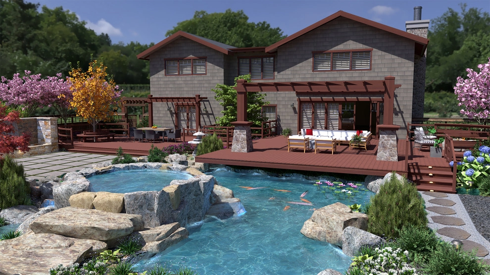 Craftsman Home with Japanese Garden by My Garden: Landscape Design By Wayne - Photo 7