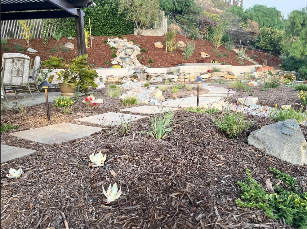 Xeriscape & Native Garden with Waterfall by My Garden: Landscape Design By Wayne - Photo 24
