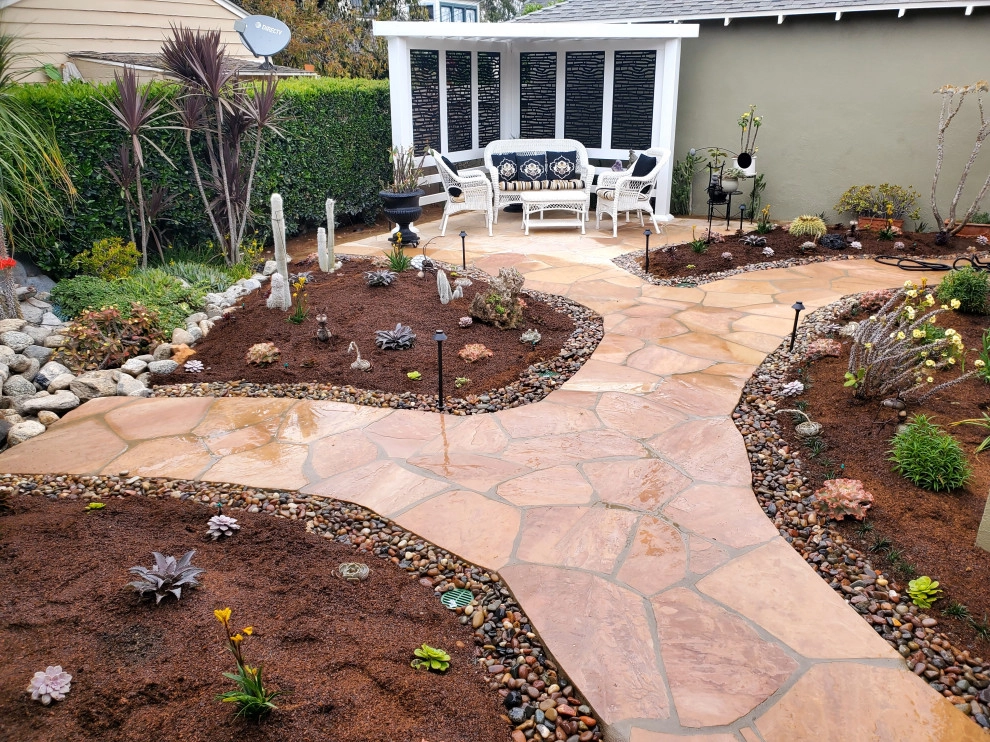 Succulent Garden with Flagstone Paths by My Garden: Landscape Design By Wayne - Photo 9