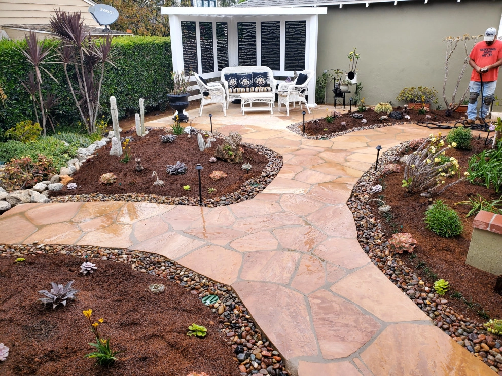 Succulent Garden with Flagstone Paths by My Garden: Landscape Design By Wayne - Photo 5