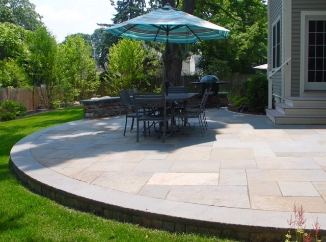 Needham Residence - Circular Bluestone Patio by Nawada Landscape Design, Inc. - Photo 4