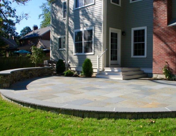 Needham Residence - Circular Bluestone Patio by Nawada Landscape Design, Inc. - Photo 2