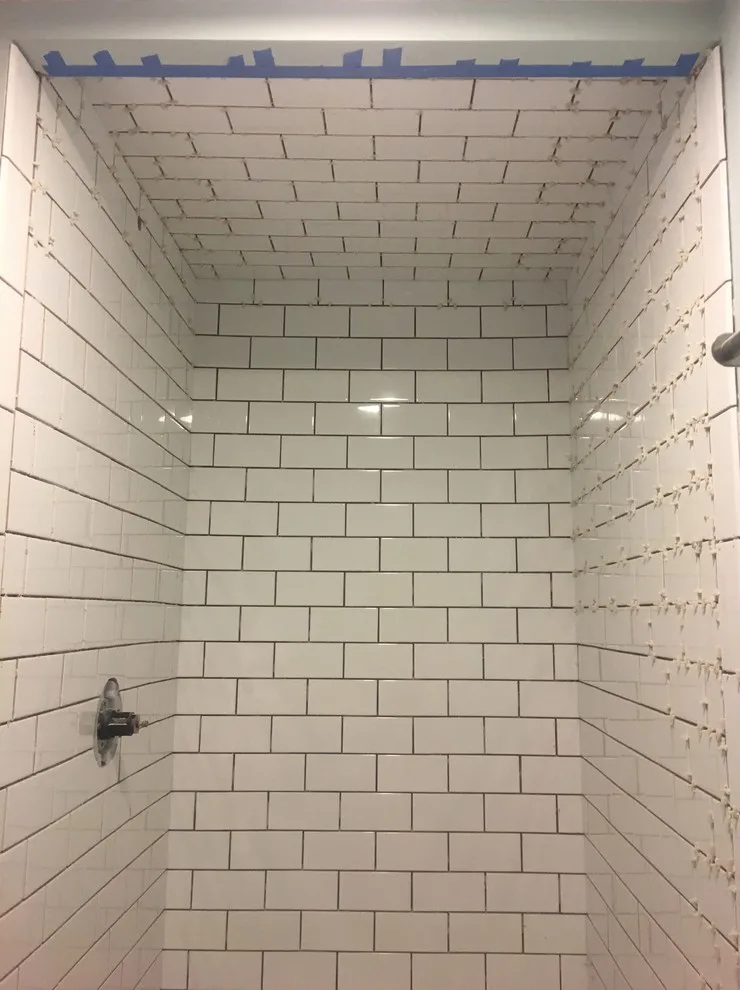 3ft by 3ft Custom Shower Stall and Ceiling with Subway Tiles by West Home Services & Remodeling Llc - Photo 2