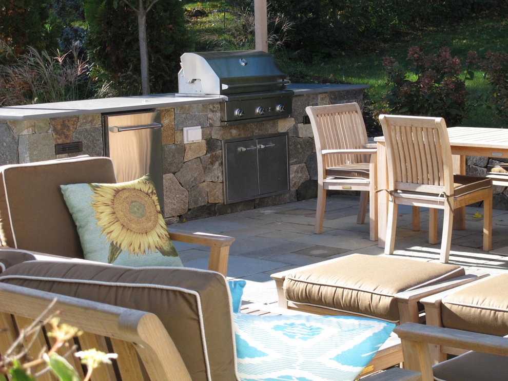 Brookline Outdoor Kitchen by Nilsen Landscape Design, LLC - Photo 5