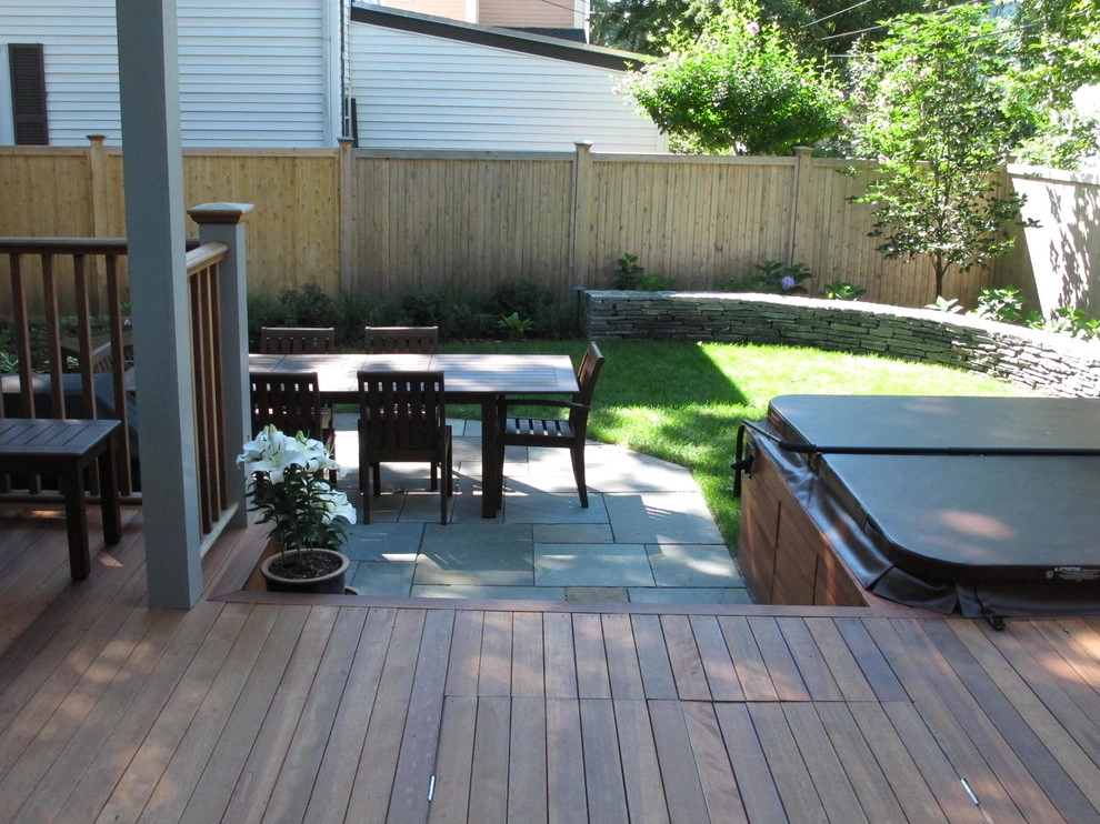 Jamaica Plain Entertaining Space and Built in Spa by Nilsen Landscape Design, LLC - Photo 11