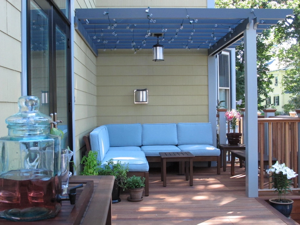 Jamaica Plain Entertaining Space and Built in Spa by Nilsen Landscape Design, LLC - Photo 4