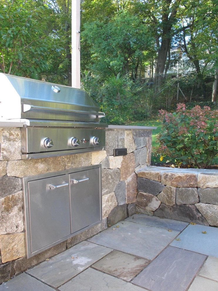 Brookline Outdoor Kitchen by Nilsen Landscape Design, LLC - Photo 4