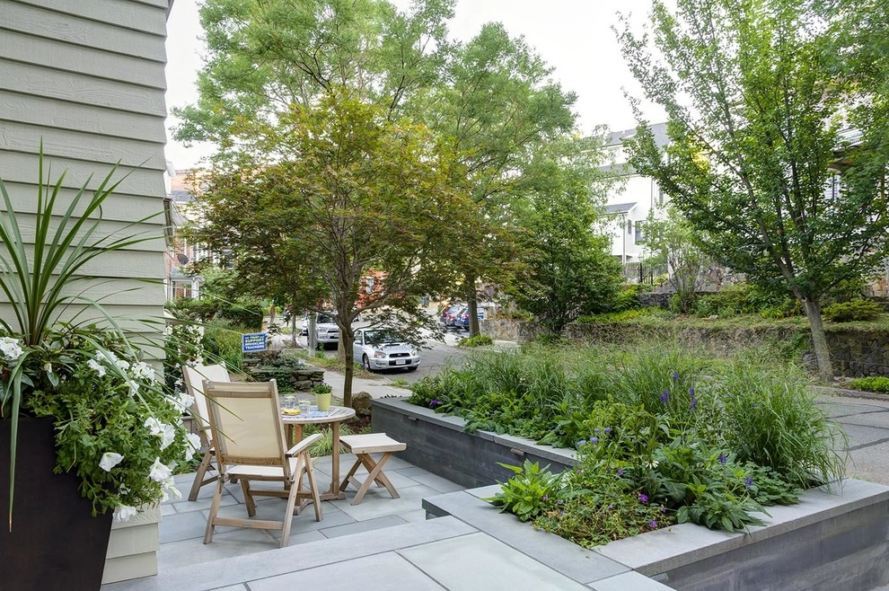 Brookline Modern Front Yard by Nilsen Landscape Design, LLC - Photo 12