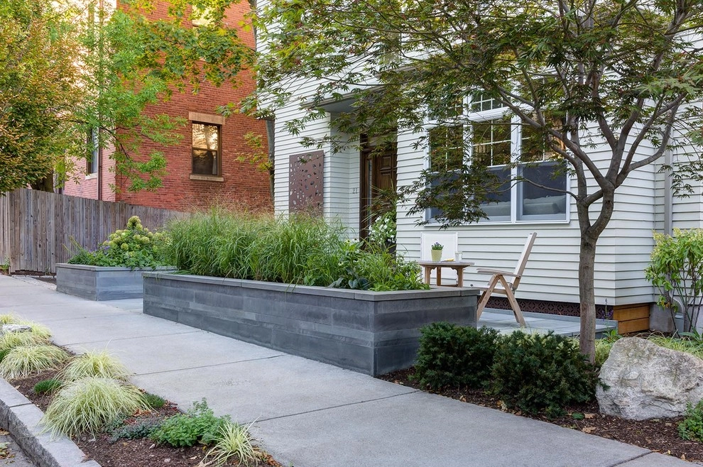 Brookline Modern Front Yard by Nilsen Landscape Design, LLC - Photo 26