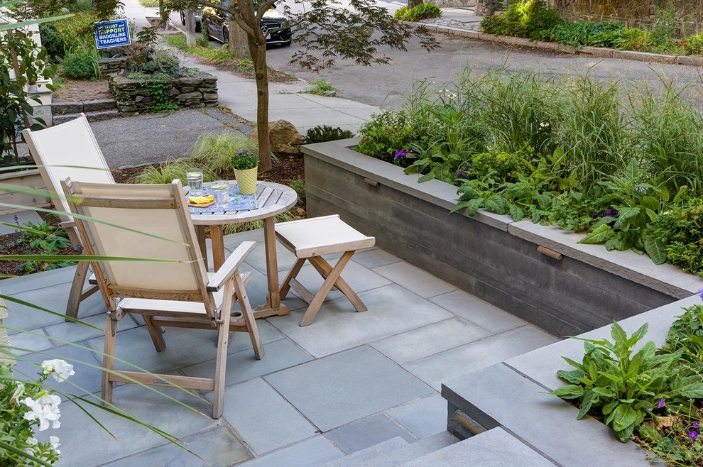 Brookline Modern Front Yard by Nilsen Landscape Design, LLC - Photo 14