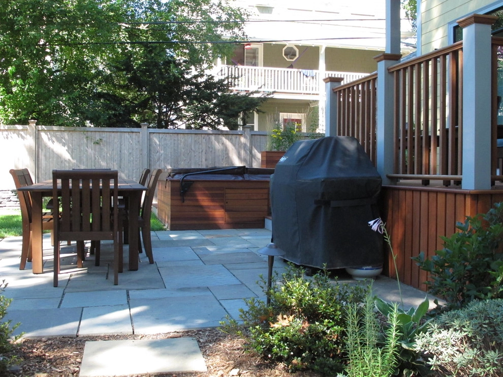 Jamaica Plain Entertaining Space and Built in Spa by Nilsen Landscape Design, LLC - Photo 6