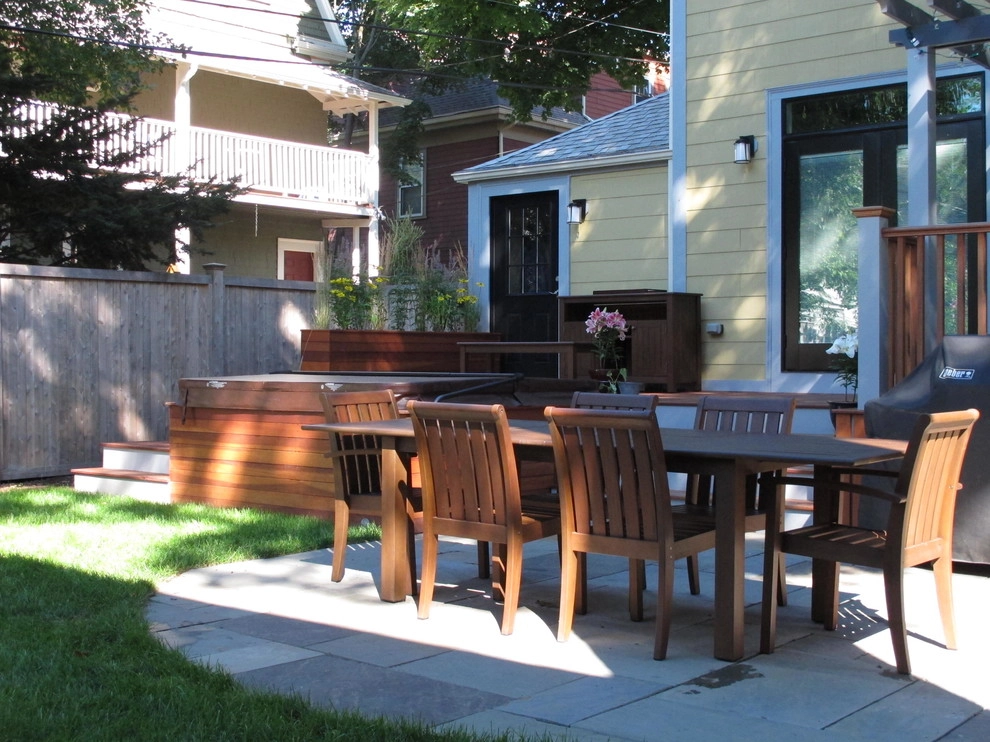 Jamaica Plain Entertaining Space and Built in Spa by Nilsen Landscape Design, LLC - Photo 5