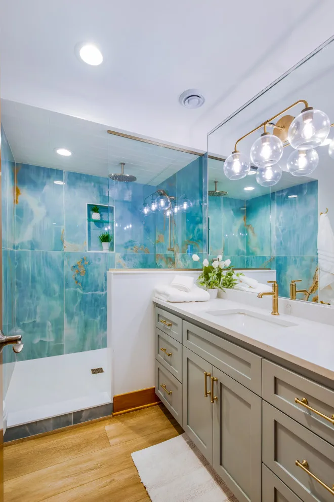 A Retreat in the Completed Basement by Sylvestre Remodeling & Design - Photo 4