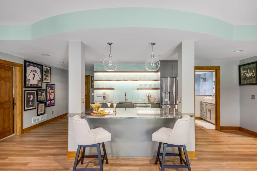 A Retreat in the Completed Basement by Sylvestre Remodeling & Design - Photo 6