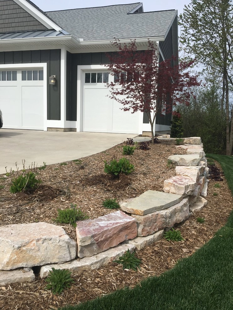 Anderson Outcropping Walls with Mixed Gardens by Omega Brick & Landscaping - Photo 2