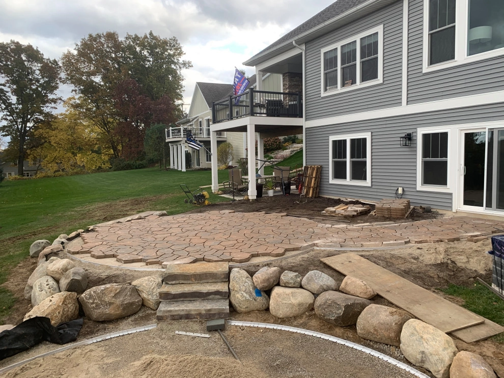 Bi-Level Outdoor Living Space by Omega Brick & Landscaping - Photo 2