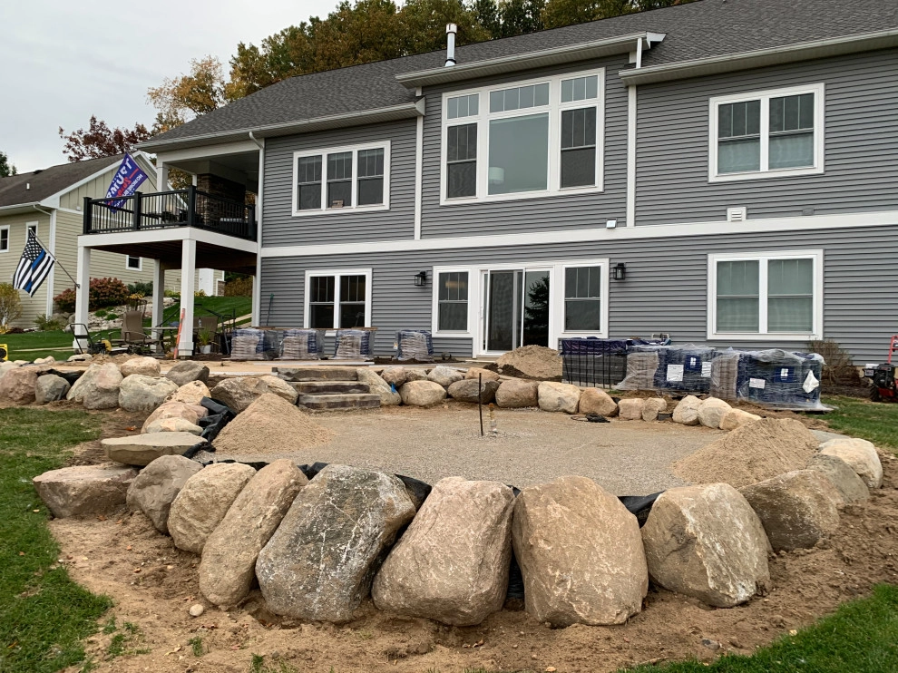 Bi-Level Outdoor Living Space by Omega Brick & Landscaping - Photo 9