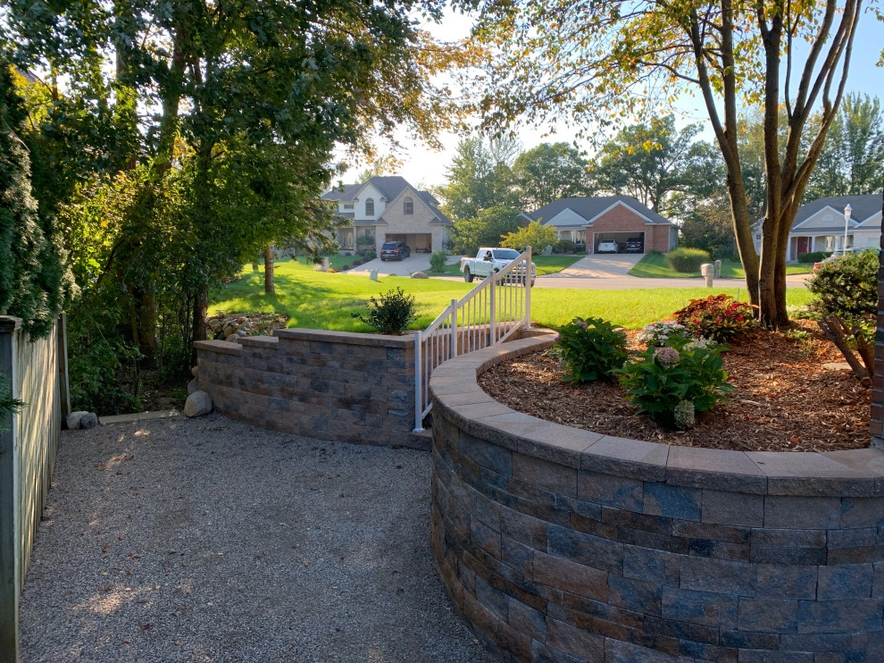 Dalsasso Retaining Wall, Stairs and Crushed Stone Courtyard by Omega Brick & Landscaping - Photo 6