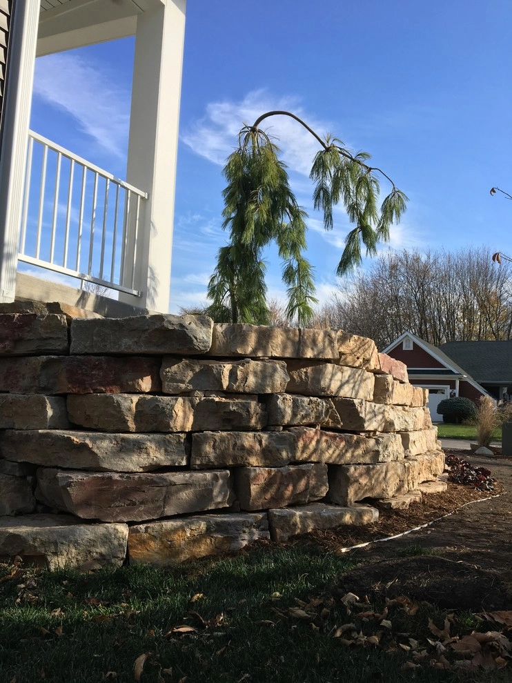 Anderson Outcropping Walls with Mixed Gardens by Omega Brick & Landscaping - Photo 7