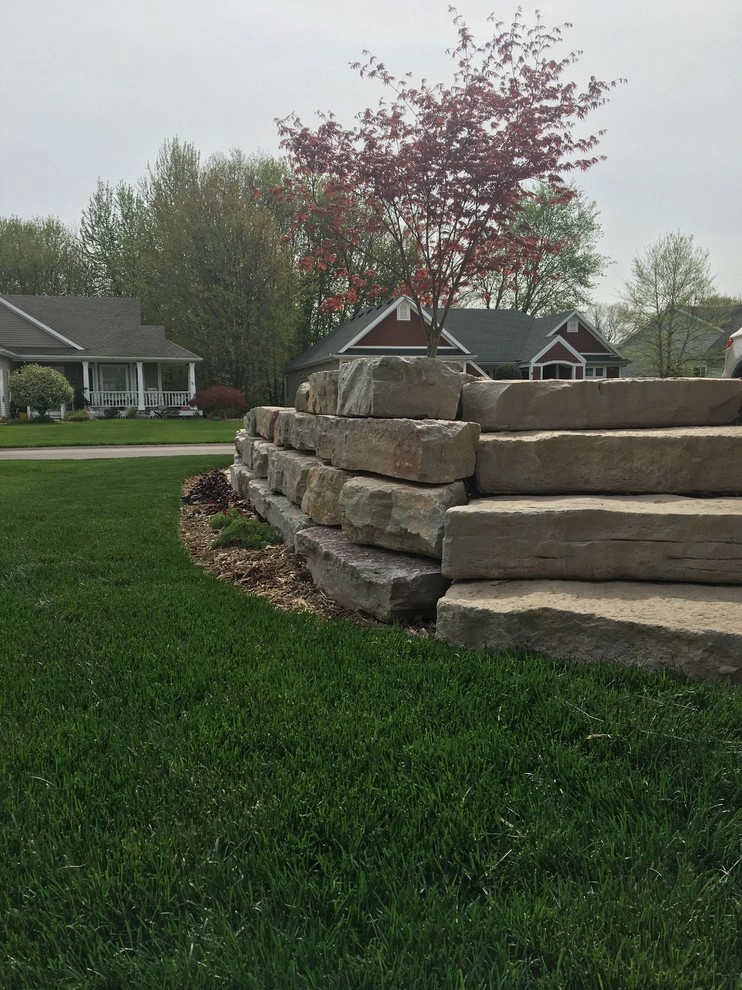 Anderson Outcropping Walls with Mixed Gardens by Omega Brick & Landscaping - Photo 3