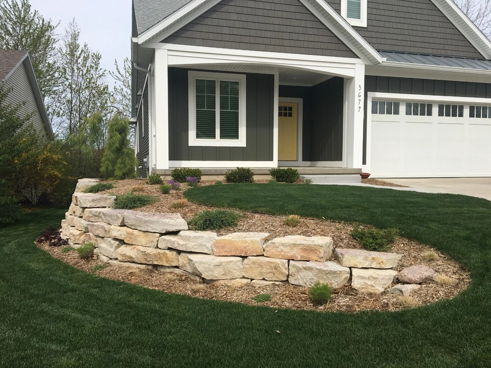 Anderson Outcropping Walls with Mixed Gardens by Omega Brick & Landscaping - Photo 5
