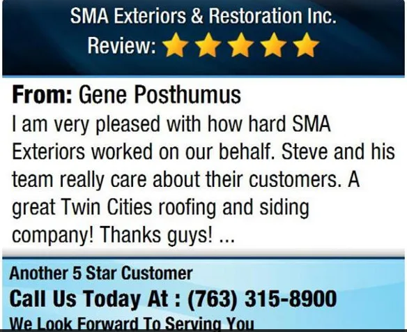 Five-Star Feedback by SMA Exteriors & Restoration - Photo 3