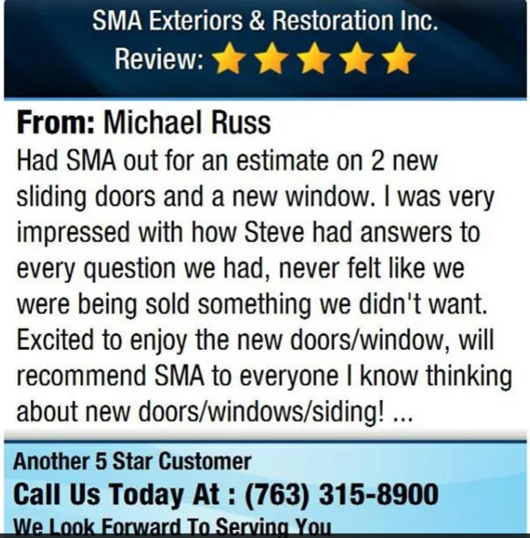 Five-Star Feedback by SMA Exteriors & Restoration - Photo 5
