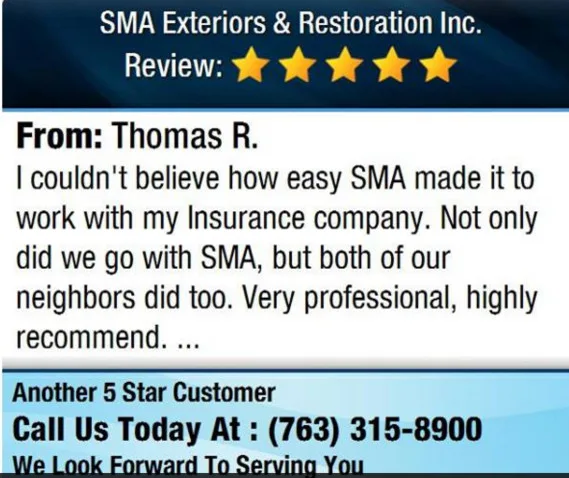 Five-Star Feedback by SMA Exteriors & Restoration - Photo 13