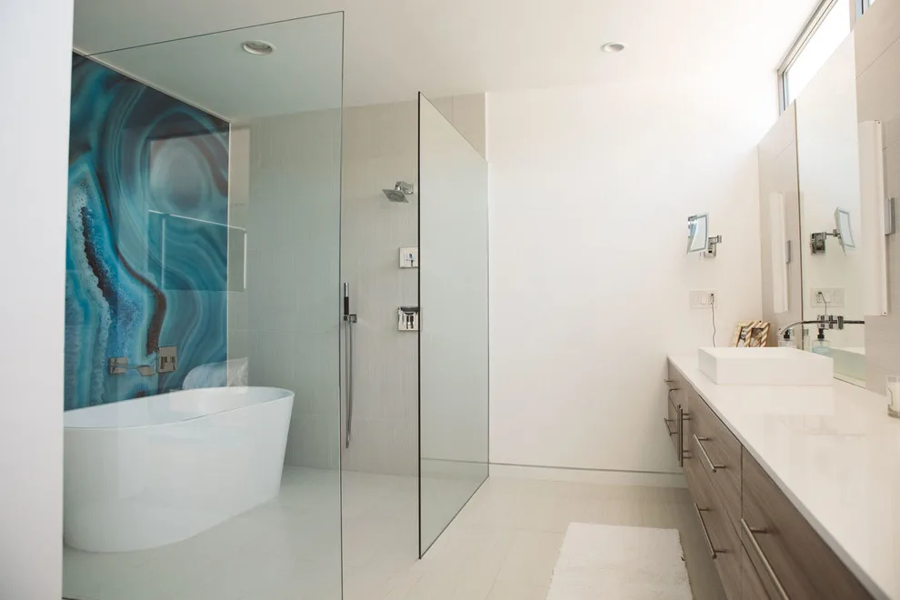 Contemporary Home Bathroom by Central Glass & Mirror - Photo 4