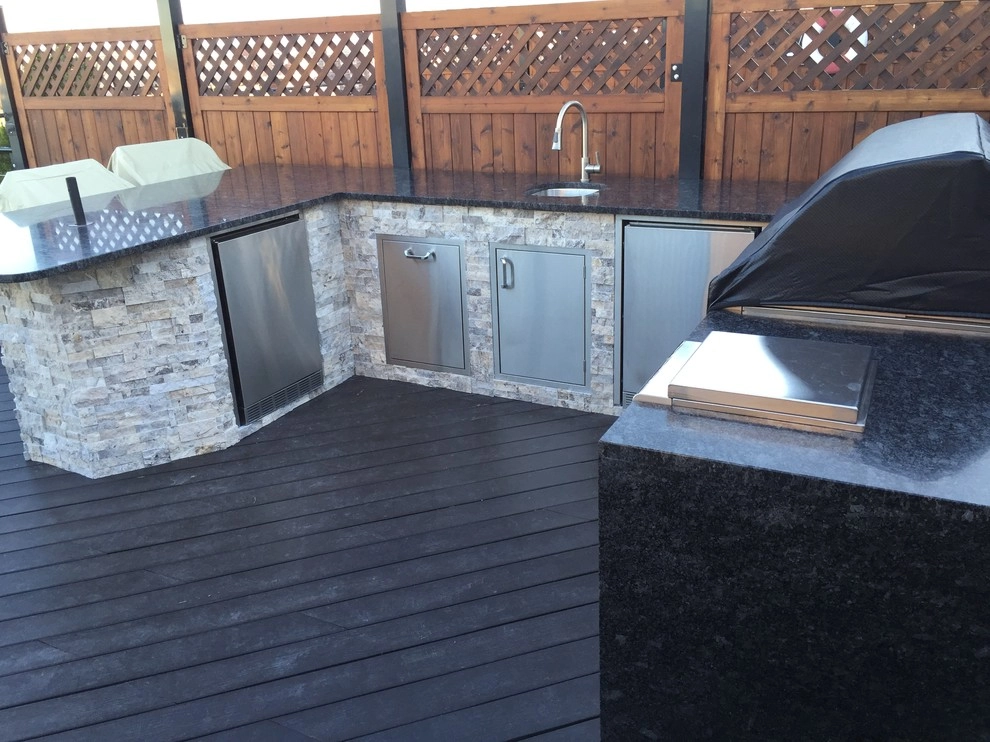 Hoboken Black Top Modern Rooftop Kitchen by Outdoor Living Of NJ - Photo 3