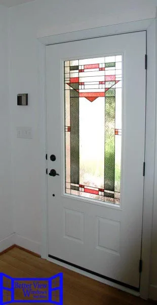 Colored Glass Entrance Door by Better View Windows And More, LLC - Photo 2