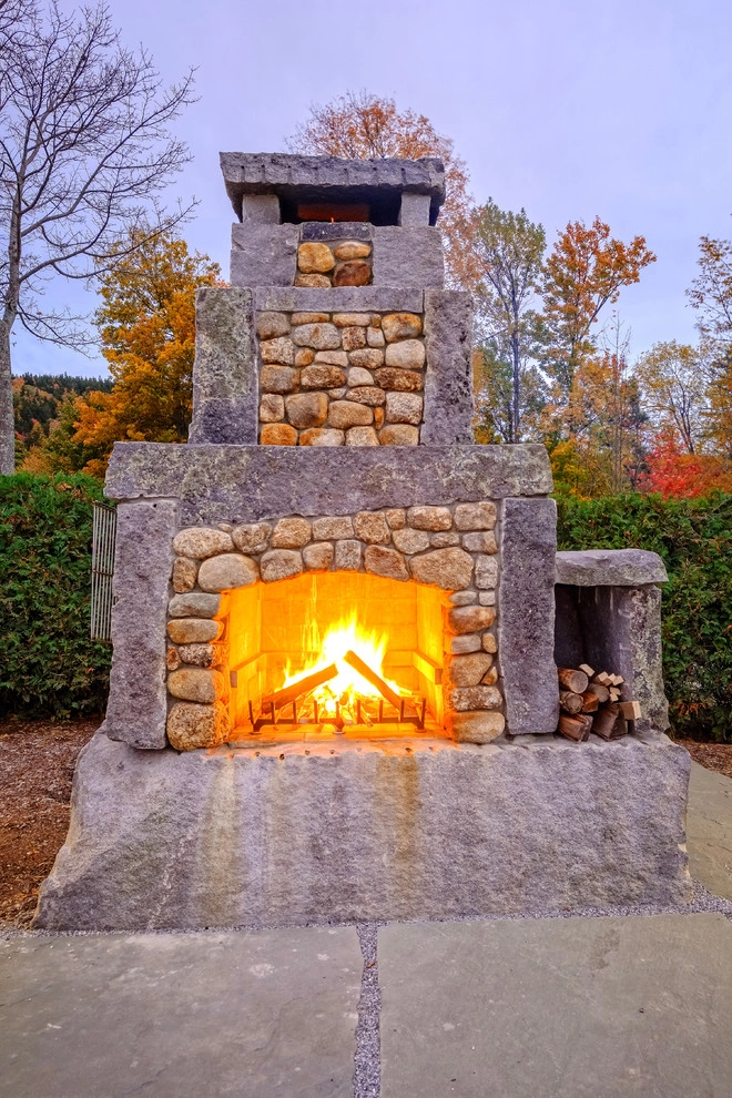 Vanishing Edge Pool with Bluestone Patio & Outdoor Fireplace by Pellettieri Associates, Inc. - Photo 5