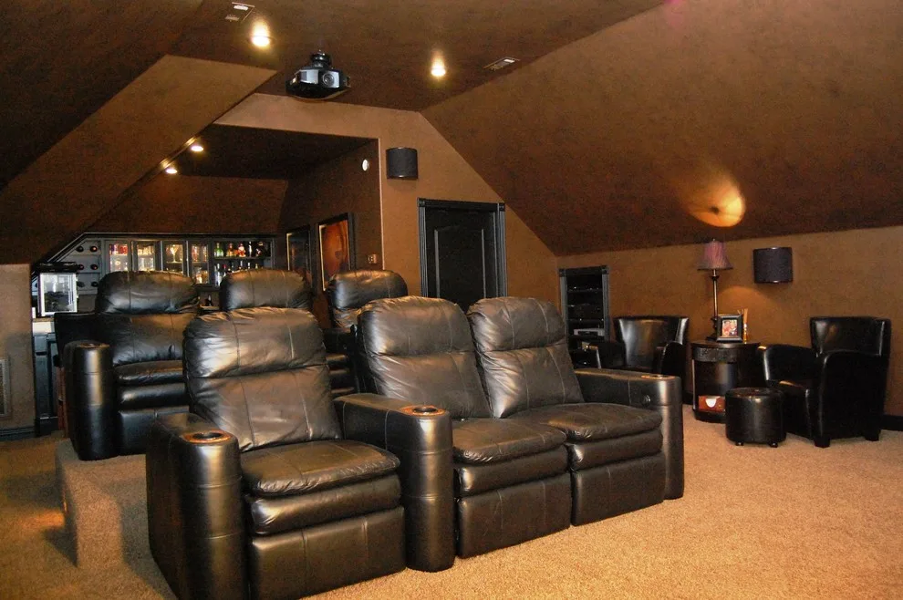 Attic Transformation into Media Room by CMI Construction - Photo 6