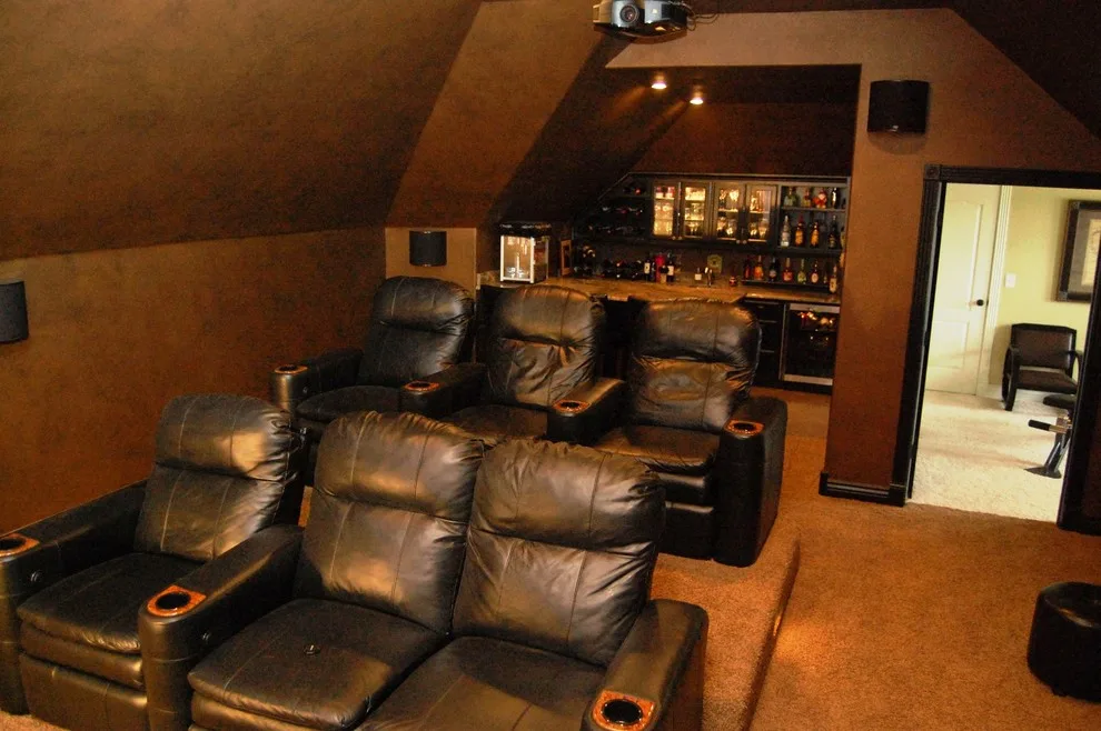 Attic Transformation into Media Room by CMI Construction - Photo 4