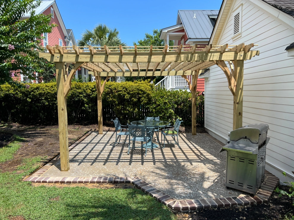 Backyard Tabby Patio & Pergola by Pleasant Landscapes - Photo 5