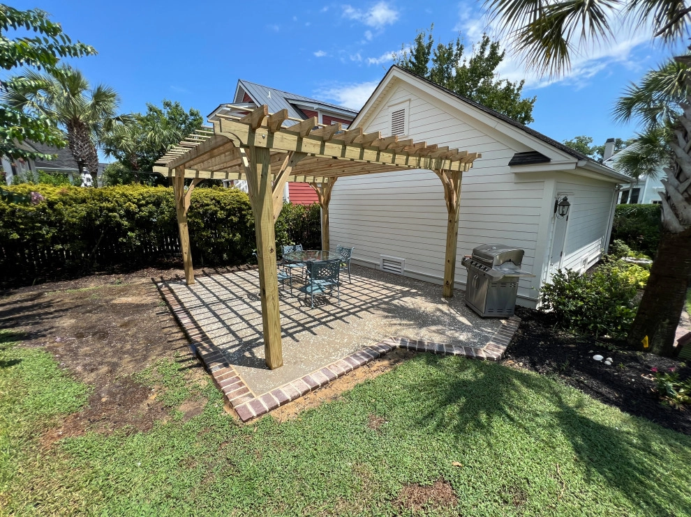 Backyard Tabby Patio & Pergola by Pleasant Landscapes - Photo 3