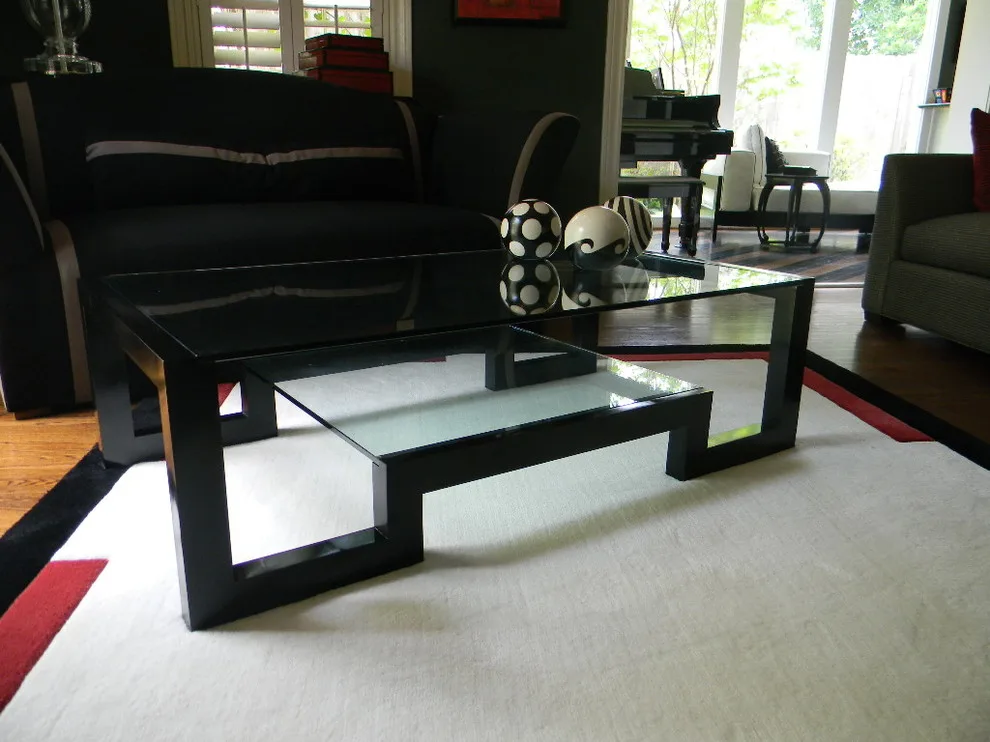 Modern black lacquer coffee table by Texas Woodworks - Photo 3