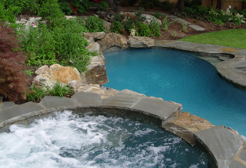 Short Hills Pool,Raised Spa, Landscape by Artisan Landscapes And Pools - Photo 2