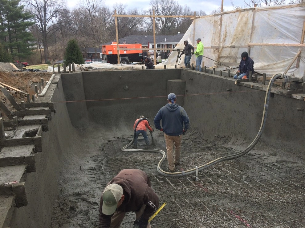 Westwood Pool Project - Before, During, & After Photos by Poynter Landscape Architecture & Construction - Photo 6